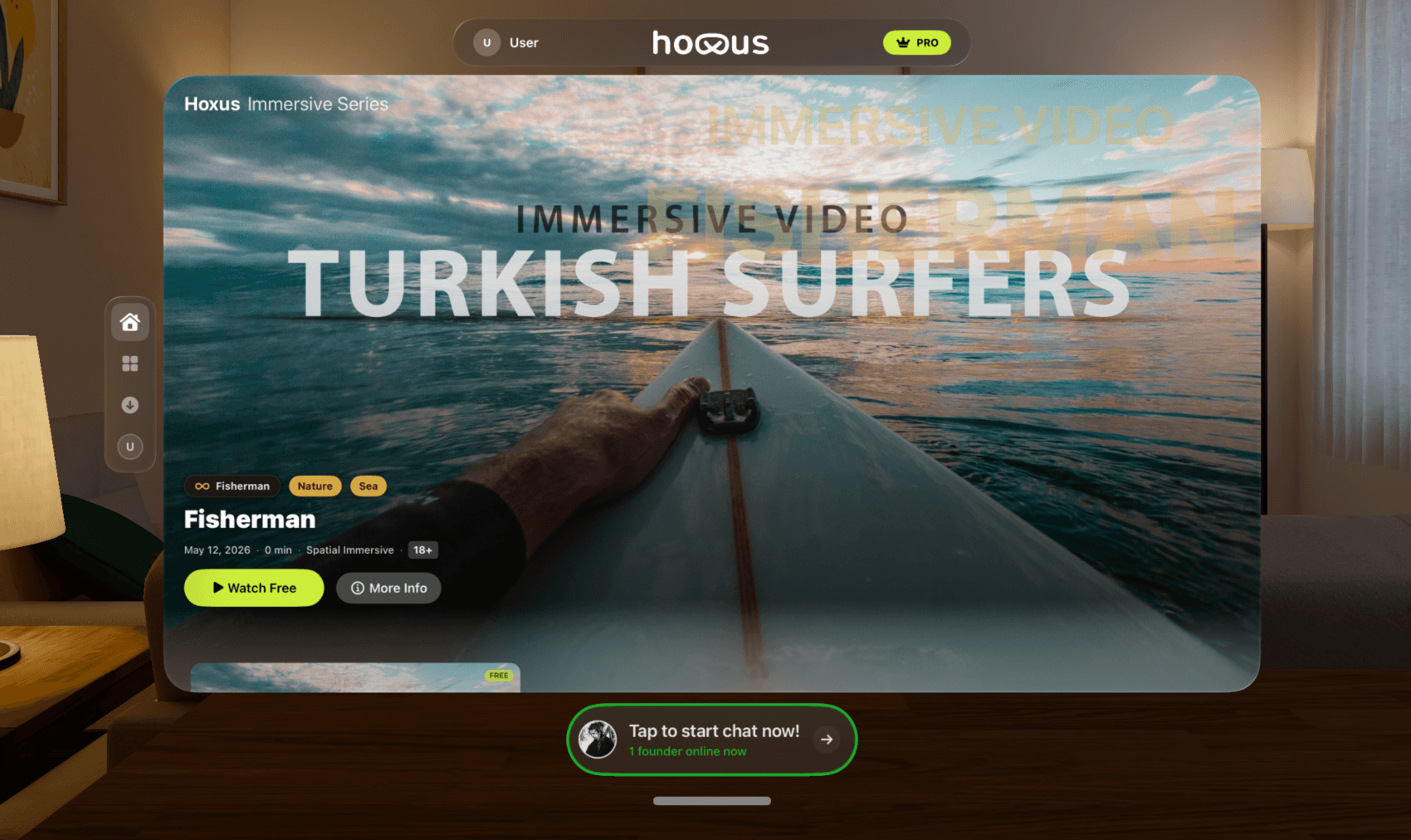 Hoxus — Apple Vision Pro immersive video app
